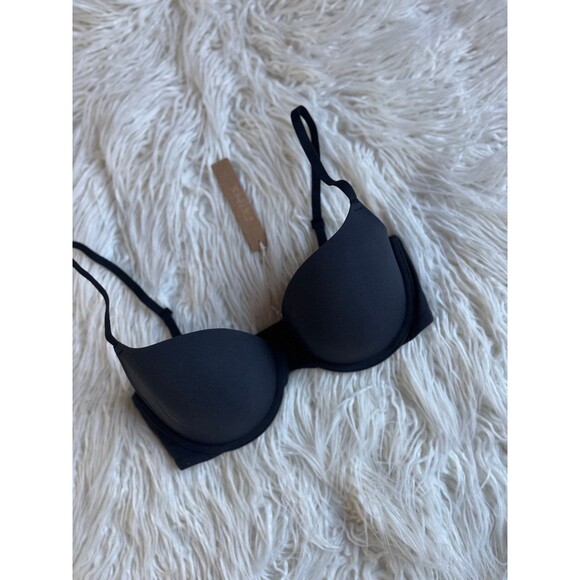 Skims Fits Everybody Pushup Demi Bra Onyx Size 32D - Picture 3 of 8